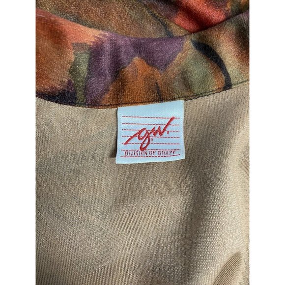 VTG GW Division Of Graff 80’s Floral Multicolor Two Button Blazer Jacket Women M - Picture 7 of 9